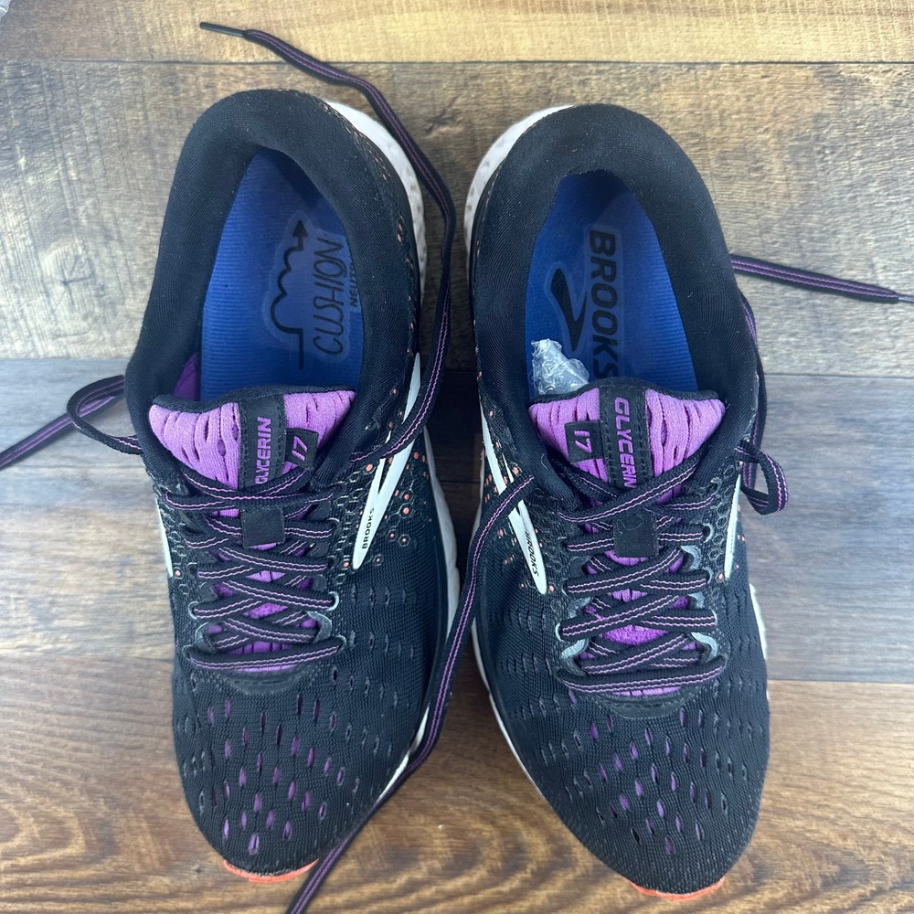 Brooks Glycerin 17 Women's Running Shoes Black Purple Orange Size US 7.5 - Picture 9 of 9